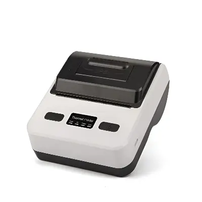 Picture of Mobile Printer 80mm (3 inch width) | Wireless Bluetooth Thermal Receipt Printer | Cash Drawer Compatible | Support iOS, Android, Computer, Laptop | POS Printer for Restaurant Bill, Ticket, Token, Label Printing, Nadra-MTP-4B(White)