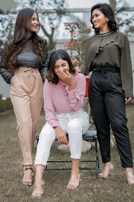 Picture of New looks Western Fashion Ladies Stylish Cotton Formal Pants. ✅মেয়েদের জন্য অফিসিয়াল ফরমাল প্যান্ট কালেকশনে! 🌹 ক্লাসি ডিজাইন