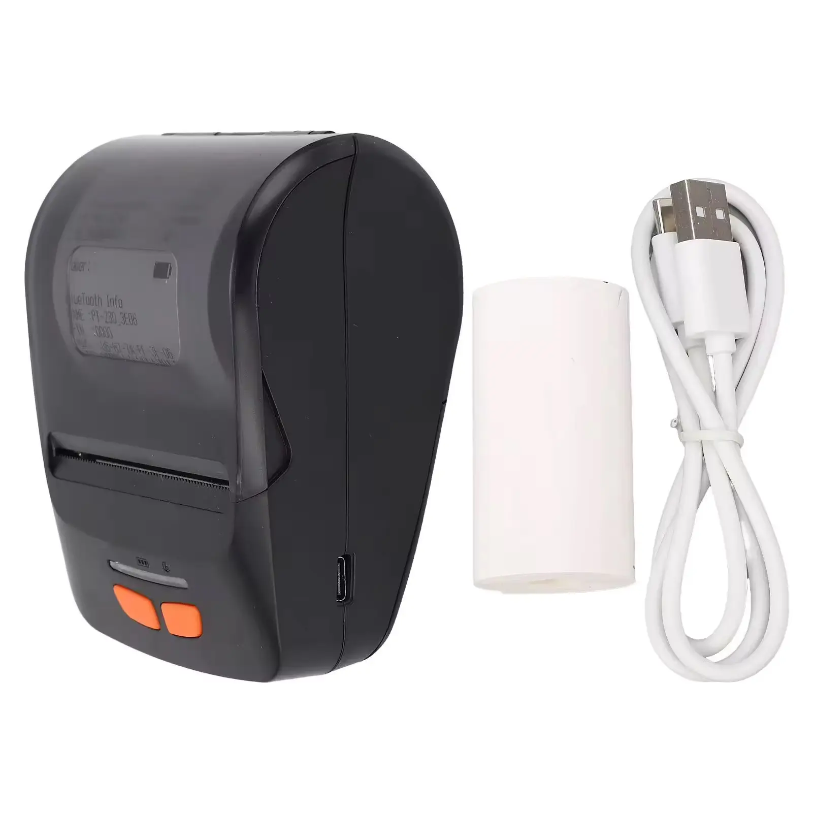 Picture of Portable Thermal Receipt Printer - 58mm POS Printer (2-inch) with USB and Bluetooth Support | Compatible with ESC/POS print commands | works seamlessly with Android, iOS, and Windows | Ideal for shops, small businesses, and restaurants | PT230(Black)