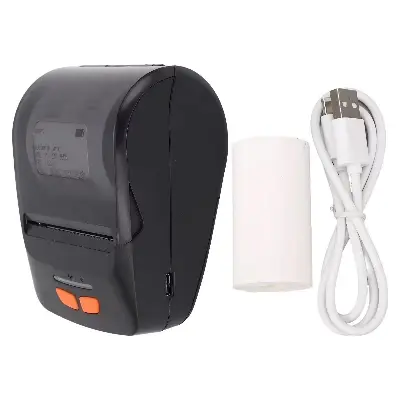 Picture of Portable Thermal Receipt Printer - 58mm POS Printer (2-inch) with USB and Bluetooth Support | Compatible with ESC/POS print commands | works seamlessly with Android, iOS, and Windows | Ideal for shops, small businesses, and restaurants | PT230(Black)