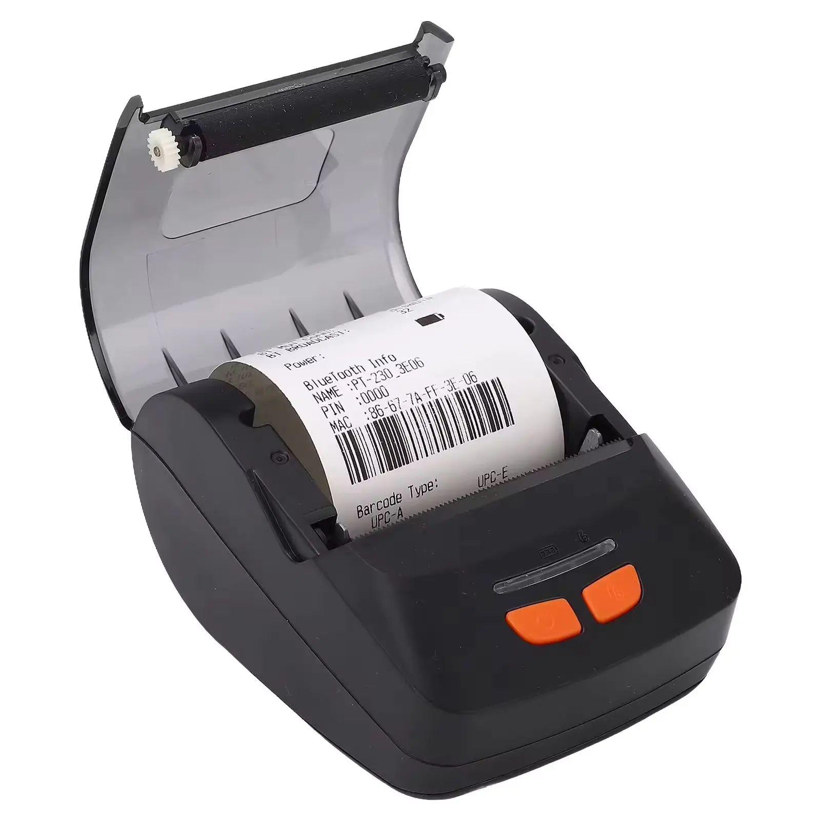 Picture of Portable Thermal Receipt Printer - 58mm POS Printer (2-inch) with USB and Bluetooth Support | Compatible with ESC/POS print commands | works seamlessly with Android, iOS, and Windows | Ideal for shops, small businesses, and restaurants | PT230(Black)