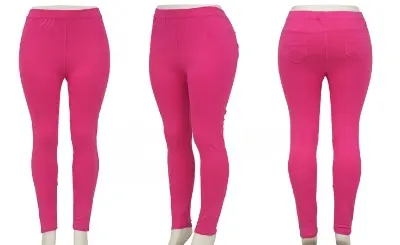 Picture of Extra Size Cotton Back Pocket  Stretchable Lycra Leggings for Woman