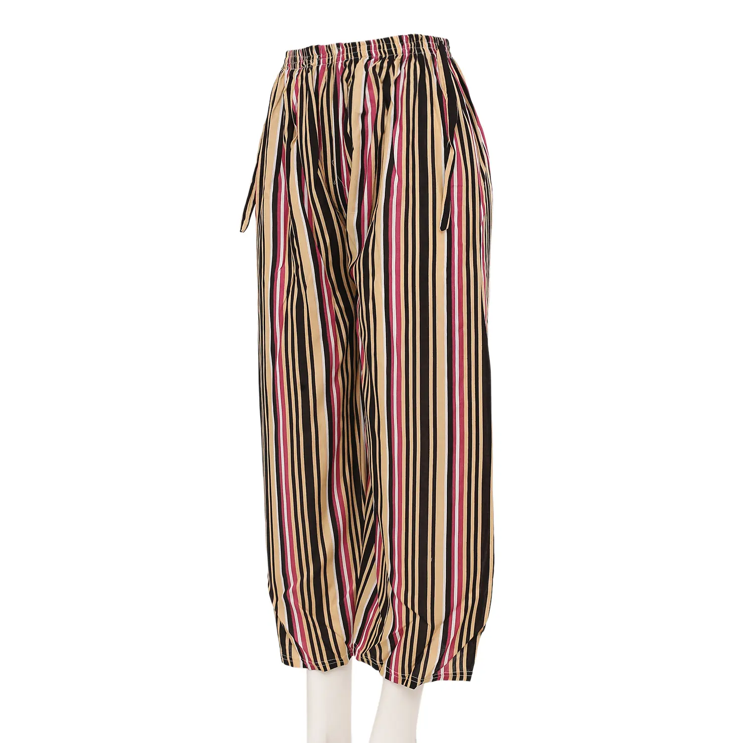 Picture of Cotton Viscose Loose Fit Flared Wide Palazzo Plazo Pants for Women