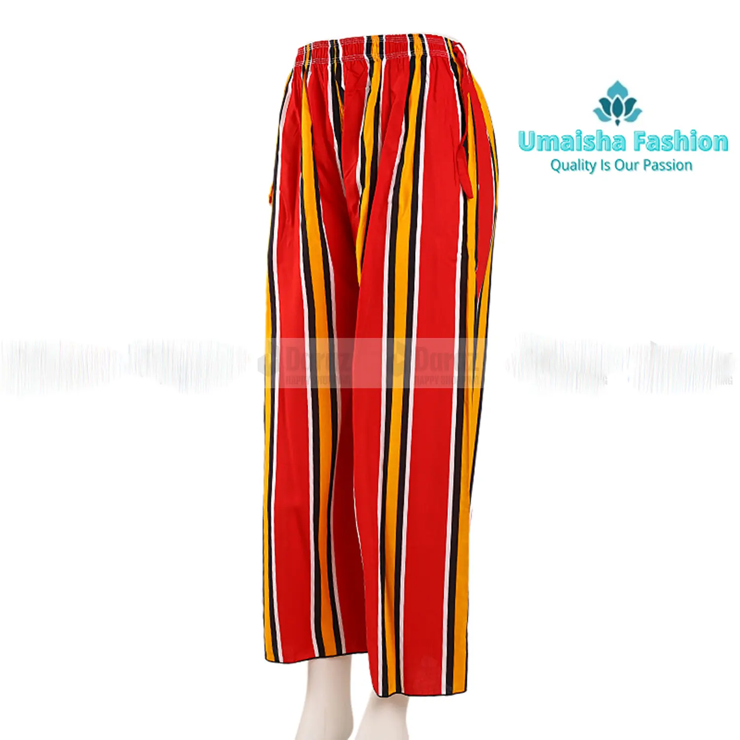 Picture of Cotton Viscose Loose Fit Flared Wide Palazzo Plazo Pants for Women
