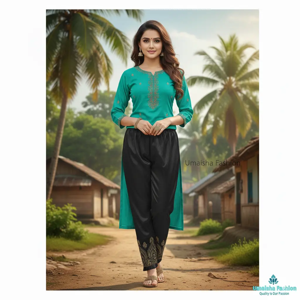 Picture of Silk Stylish Bottom Gateful Design C-Kat Salwar Pyjama Pants for Woman