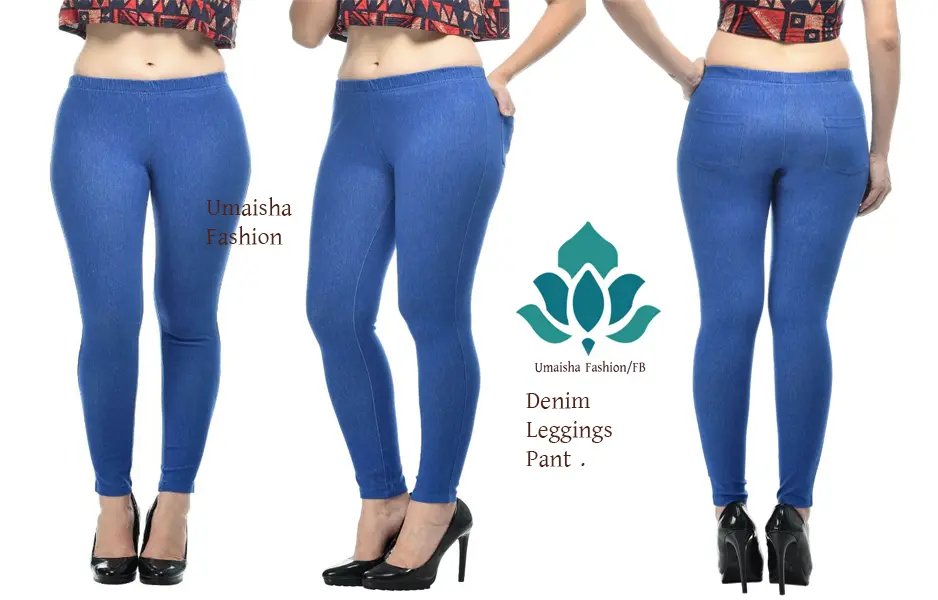 Picture of Women's Denim Jeggings Pant High Waist Skinny Fit Stretchy Casual Leggings