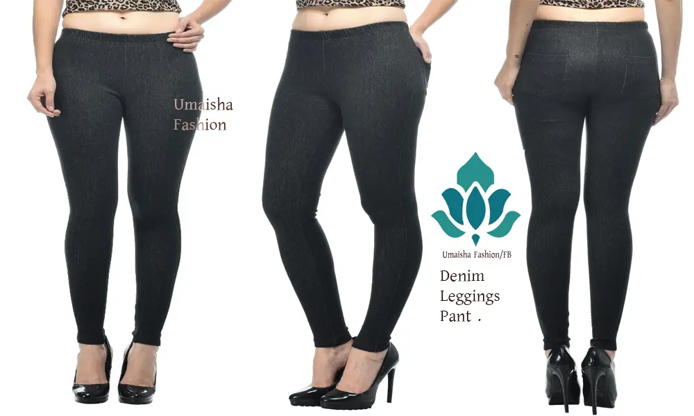 Picture of Women's Denim Jeggings Pant High Waist Skinny Fit Stretchy Casual Leggings