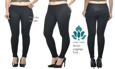 Picture of Women's Denim Jeggings Pant High Waist Skinny Fit Stretchy Casual Leggings