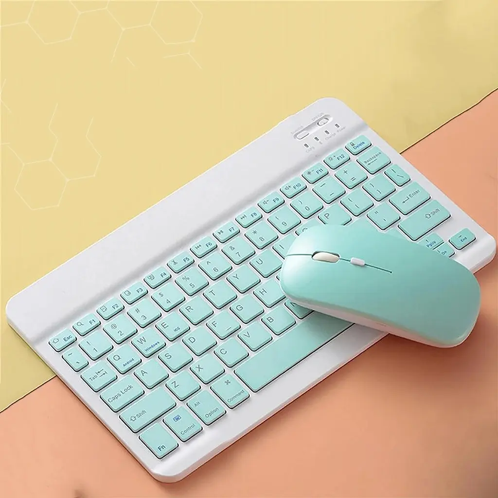 Picture of Ultra-Thin Rechargeable Keyboard & Mouse Combo – Sleek, Ergonomic, and Seamlessly Compatible with Laptops, Tablets, iPads, iPhones & Smartphones(Green)
