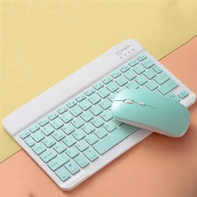 Picture of Ultra-Thin Rechargeable Keyboard & Mouse Combo – Sleek, Ergonomic, and Seamlessly Compatible with Laptops, Tablets, iPads, iPhones & Smartphones(Green)