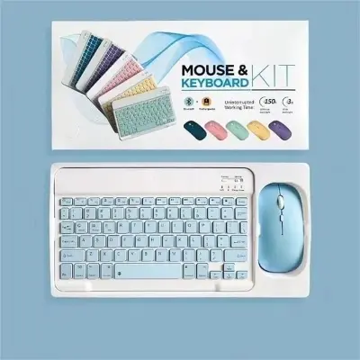 Picture of Ultra-Thin Rechargeable Keyboard & Mouse Combo – Sleek, Ergonomic, and Seamlessly Compatible with Laptops, Tablets, iPads, iPhones & Smartphones(Blue)
