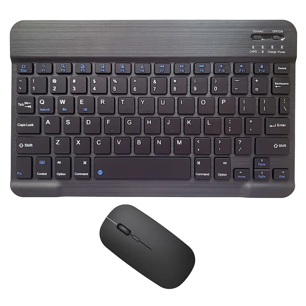 Picture of Ultra-Thin Rechargeable Keyboard & Mouse Combo – Sleek, Ergonomic, and Seamlessly Compatible with Laptops, Tablets, iPads, iPhones & Smartphones(Black)