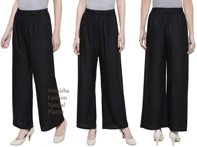 Picture of China linen solid color plazzo pant for woman