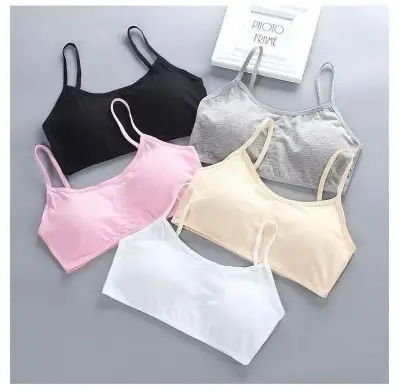 Picture of 3pcs Cotton underwear kids Padded bra for girls