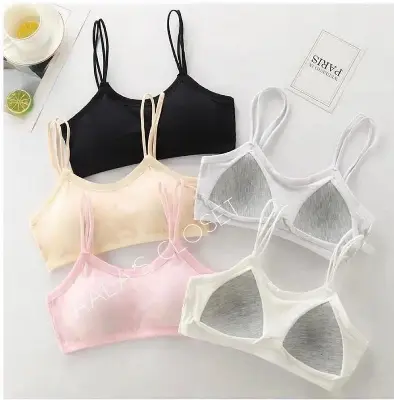 Picture of 3pcs Cotton underwear kids Padded bra for girls