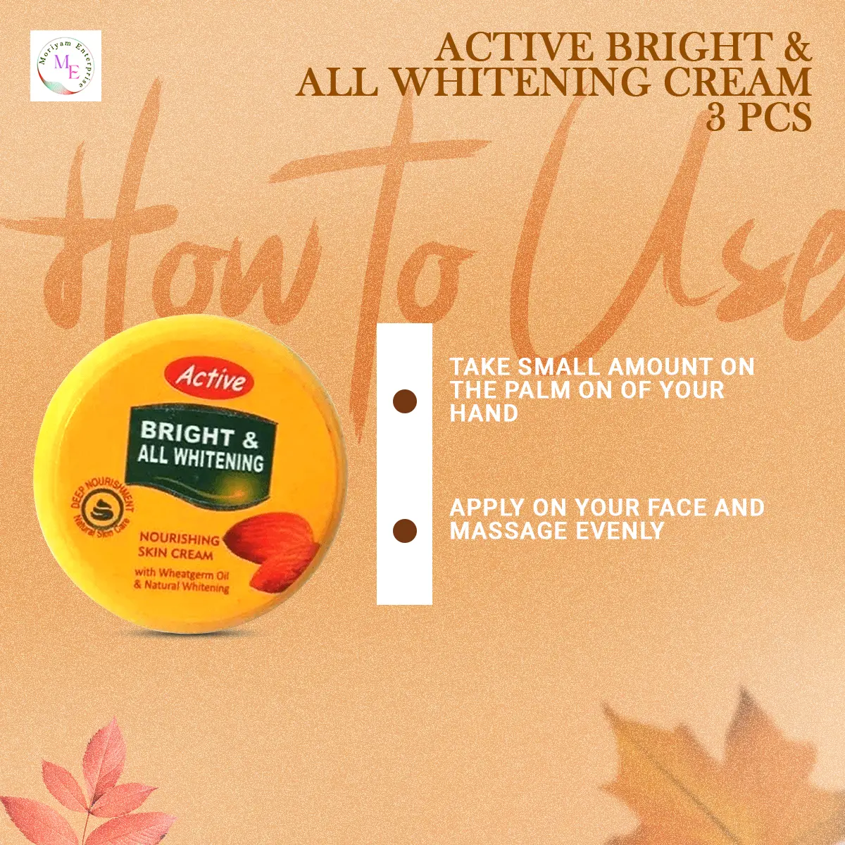Picture of 3pcs Active Bright & All Whitening Cream 15g x 3
