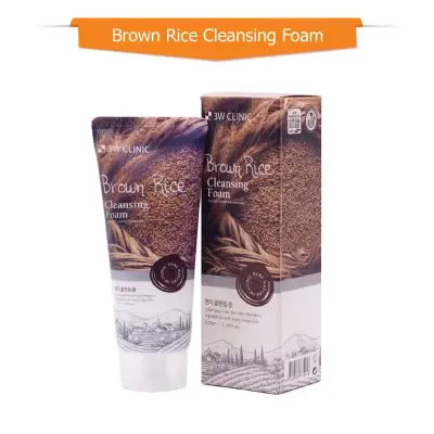 Picture of 3W Clinic Brown Rice Cleansing Foam 100ml(Brown,Face,)