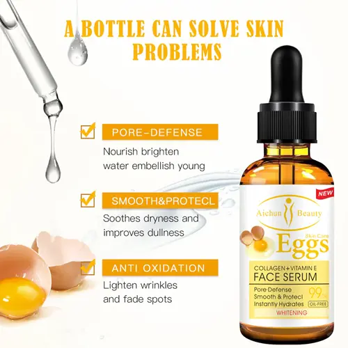 Picture of Aichun Beauty Eggs Face Serum Collagen & Vitamin E Serum Whitening Spot-fading Essence 30ml