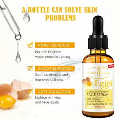Picture of Aichun Beauty Eggs Face Serum Collagen & Vitamin E Serum Whitening Spot-fading Essence 30ml