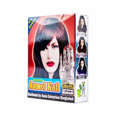 Picture of Anmol Kali Mehndi Dark Brown Mehedi with Herbal Pakistani Mehedi Gura(Brown)