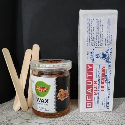 Picture of Cosmo Herbal Wax Honey With 80pcs Strips 2pcs Applicator(Honey)