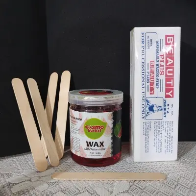 Picture of Cosmo Herbal Wax With 80pcs Strips 2pcs Stick(Watermelon)