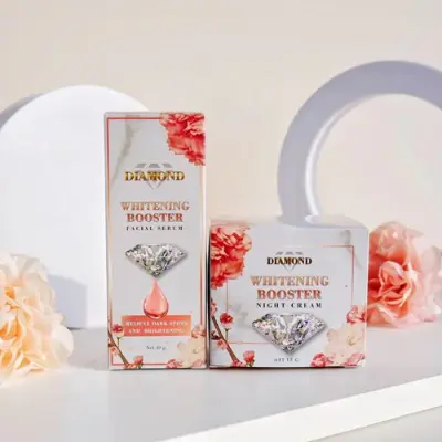 Picture of Diamond Whitening Booster Night Cream 15g & Diamond Whitening Booster Serum 40g Combo Pack(Off White,)