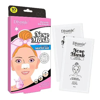 Picture of Disunie Purifying Nose Mask Pore Strips Deep Cleansing Blackhead Remover Strips 10 Count Strips(Pink,Face,)