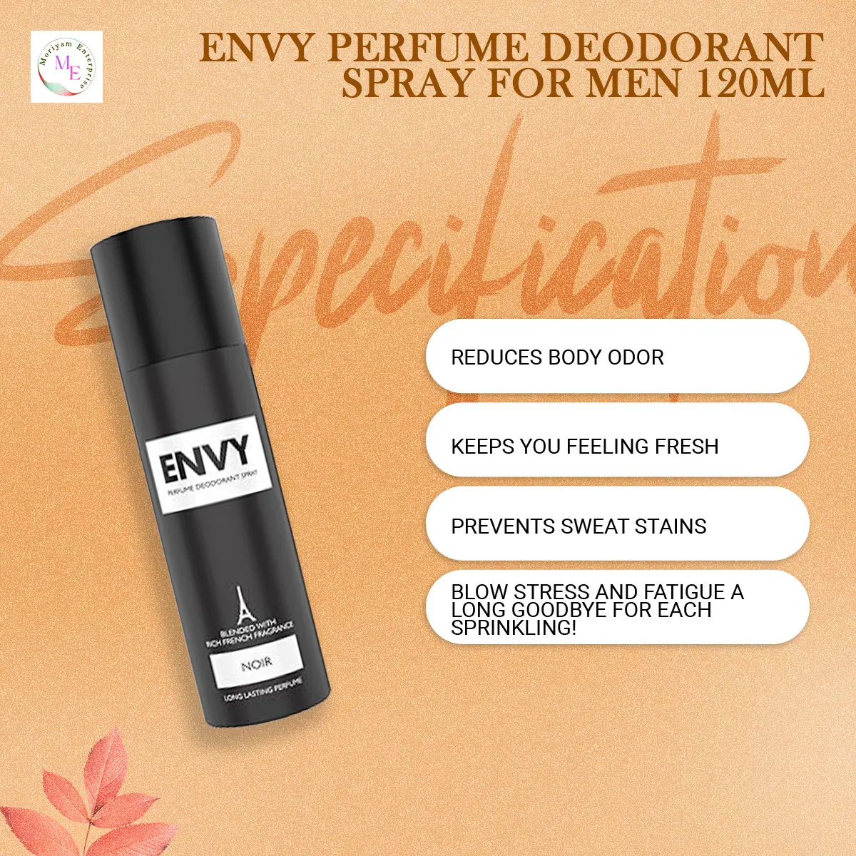 Picture of Envy Perfume Deodorant Spray for Men 120ml(Black,Body,)