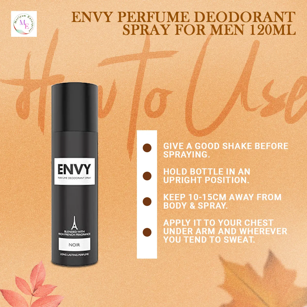 Picture of Envy Perfume Deodorant Spray for Men 120ml(Black,Body,)