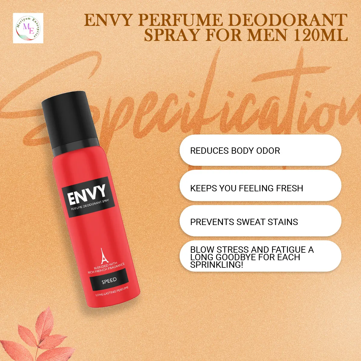 Picture of Envy Perfume Deodorant Spray for Men 120ml(Red,Body,)