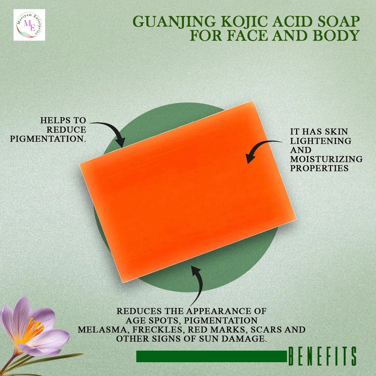 Picture of Guanjing Kojic acid Soap for face and body 120g