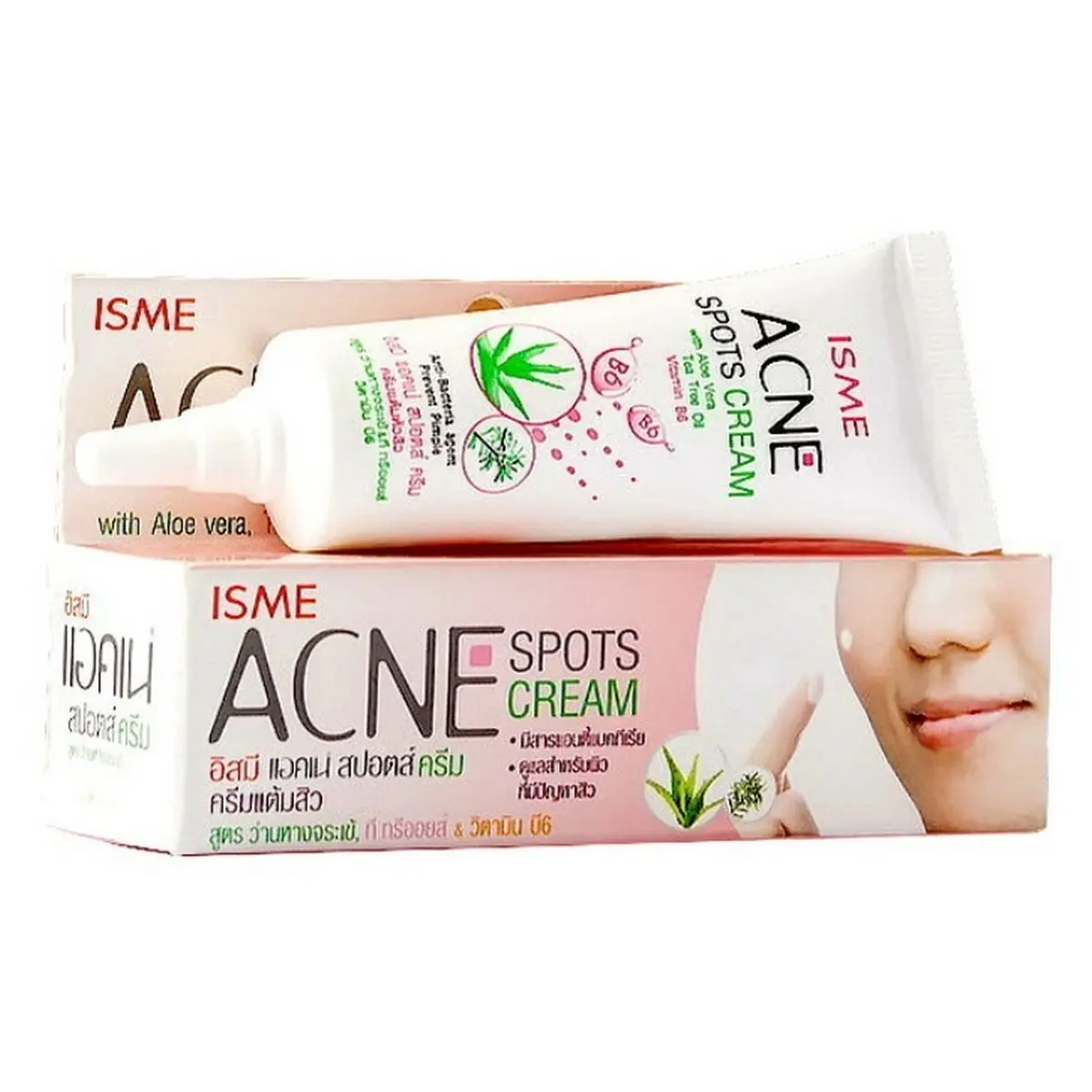 Picture of ISME Acne Spots Cream With AloeVera, Tea,Tree Oil,Vitamin B6 (10g)