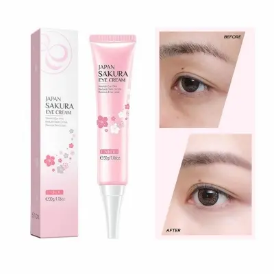 Picture of Japan Sakura Eye Cream Anti-Wrinkle Anti-aging Eye Mask Reduce Dark Circles Fine Lines 30g(Pink,Eyes)