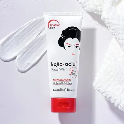Picture of Kojic Acid Facial Wash 100g Reduces Wrinkles Repair Damaged Skin Face Wash Deeply Cleansing Anti-acne Cleanser(White,Face,)