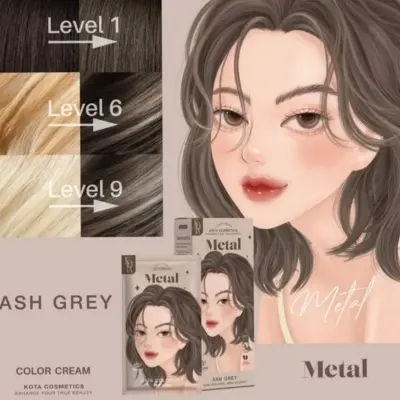 Picture of Kota Cosmetics Hair Color Hair Dye Color Cream Metal(Metal)
