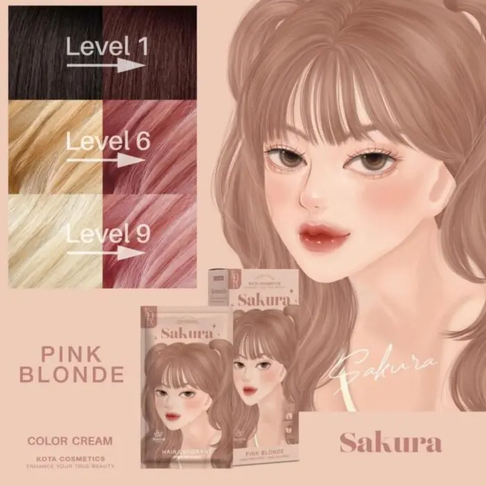 Picture of Kota Cosmetics Hair Color Hair Dye Color Cream Sakura(Sakura)
