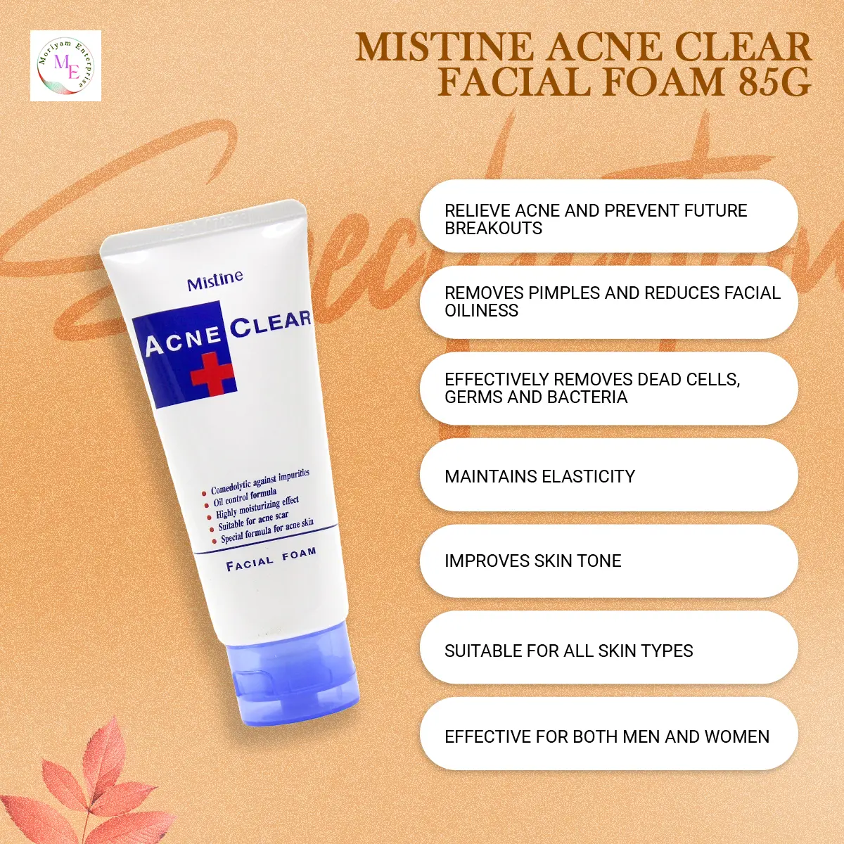 Picture of Mistine Papaya Facial Foam 100g(Orange,Face,Fruity)