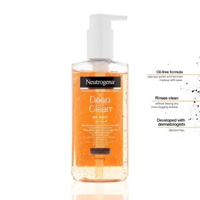 Picture of Neutrogena Deep Clean Facial Cleanser Gel Wash 200ml(Orange,Face,)