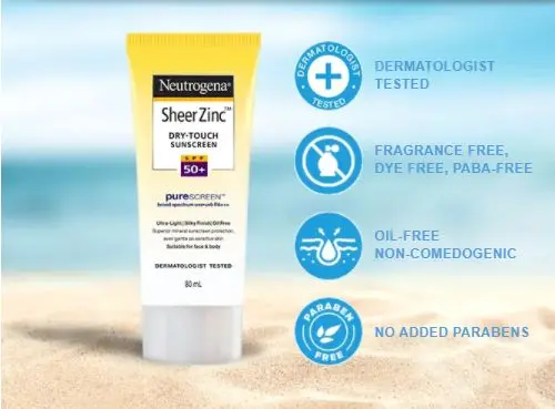 Picture of Neutrogena Sheer Zinc Dry Touch Sunscreen SPF50+ 80ml