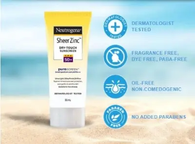 Picture of Neutrogena Sheer Zinc Dry Touch Sunscreen SPF50+ 80ml