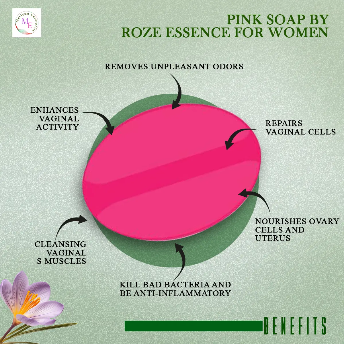 Picture of Pink Soap By ROZE Essence 30g For Women(Pink,)