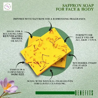 Picture of Premium Saffron Whitening Soap 100g(Yellow,)