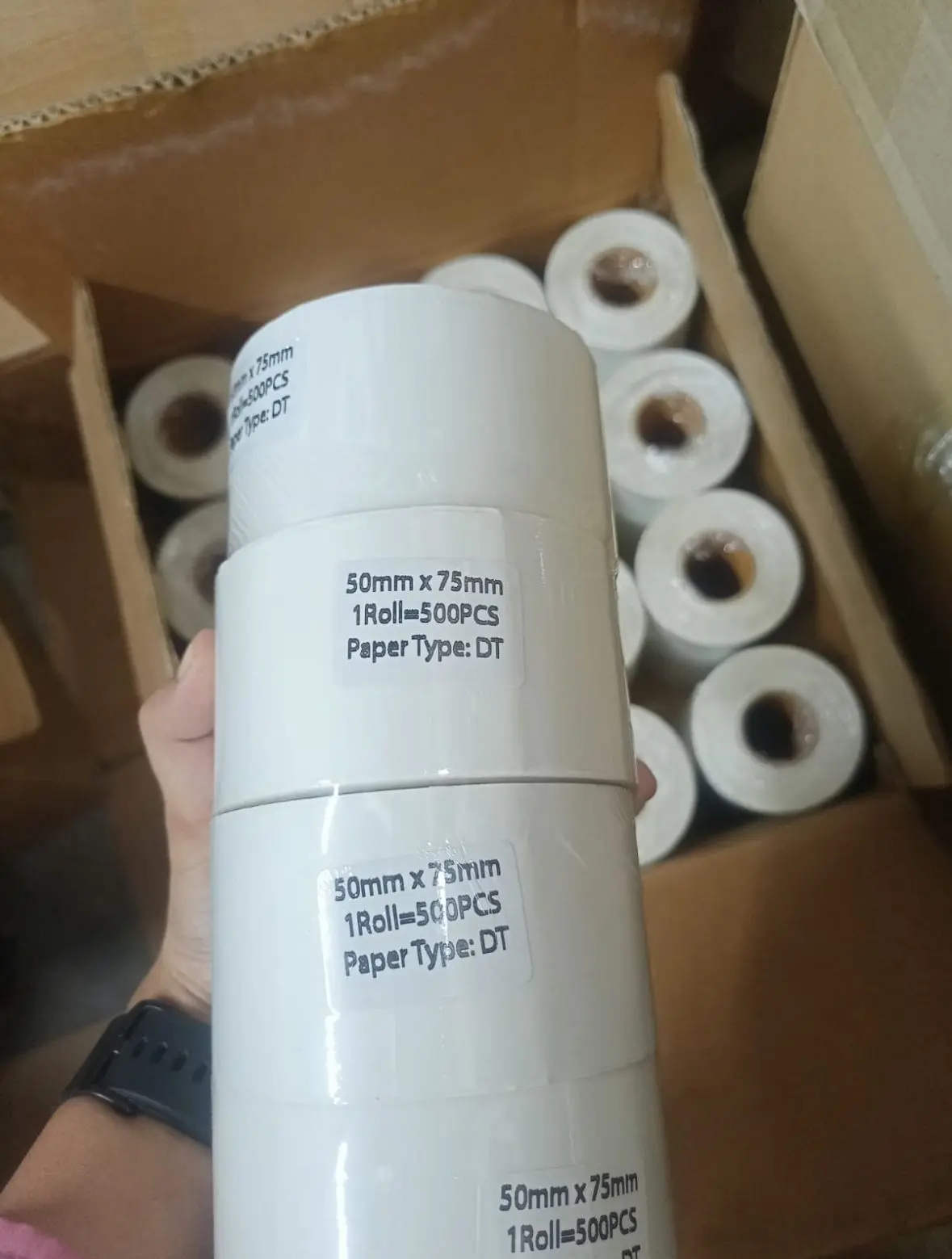 Picture of Courier Label Steadfast, Paperfly | 50x75mm (2x3 inches) | 500 Labels per Roll | Direct Thermal DT Stickers | Shipping Labels | Premium Self-Adhesive Thermal Labels - White(1-Roll-500-labels)
