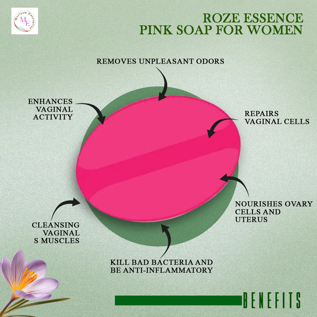 Picture of ROZE Essence Pink Soap 30g(Pink,)
