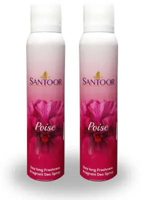 Picture of Santoor Deodorant Body Spray For Women 150 ml(Orange,Body)