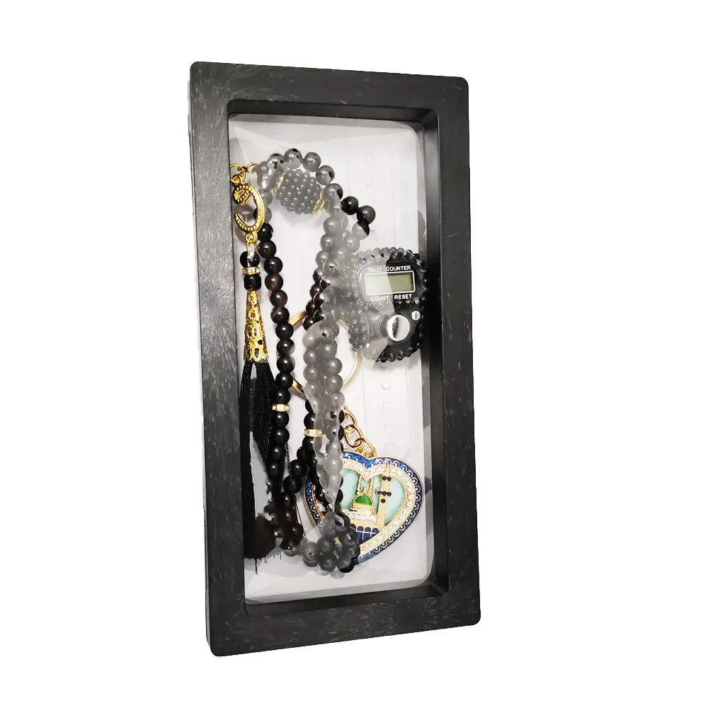 Picture of Tasbih Set with Digital Counter & Keyring  Complete Ramadan Prayer Counter Gift Set  Elegant Gift for Eid, Umrah, Hajj & Weddings  Premium Muslim Tally Counter(Black)