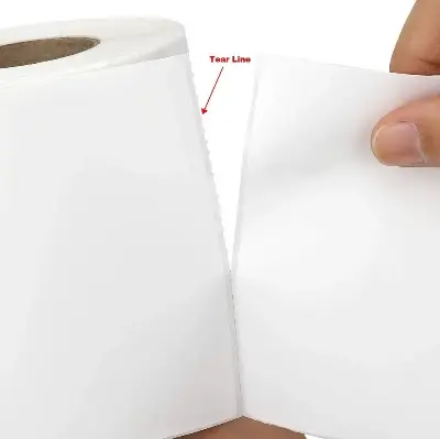 Picture of Stickers 50x30mm for PT260 Label Printer  Around  200 labels per roll DT Premium Direct Thermal Barcode Labels for Inventory Barcode printing   Small Roll for mini printers  Self-Adhesive Stickers - White(1-Roll)