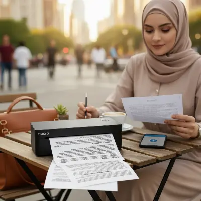 Picture of A4 Bluetooth Printer for Top-tier professionals  Ideal for Office Work, Studying, Field Tasks, Travel Printing  Wireless Bluetooth Thermal Mini Printer  Printing Office Documents, Notes, PDFs, Photos  Inkless Direct Thermal Printing Tech-Nadra A401(Black-A4-Printer)