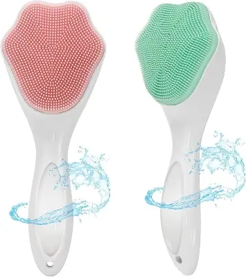 Picture of Silicone Face Scrubber exfoliating Brush Handheld Silicone Cleansing Brush Tools for Face